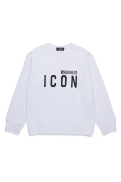 DSQUARED2 Felpa girocollo con logo ICON | Bambino Felpe | Activewear