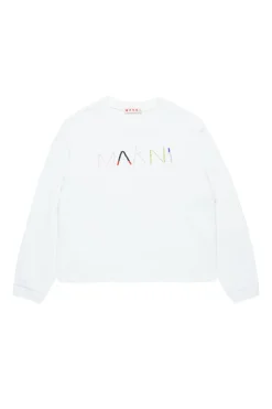 MARNI Felpa girocollo con logo baguette | Felpe