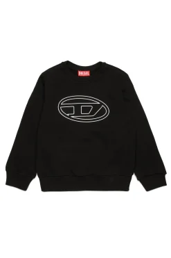 DIESEL Felpa girocollo con logo Oval D | Bambino Felpe