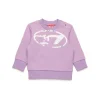 DIESEL Felpa girocollo con logo Oval D effetto used | Bambino Felpe | Oval D By Diesel