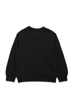 DIESEL Felpa girocollo con logo Oval D effetto used | Bambino Oval D By Diesel | Oval D By Diesel
