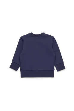DIESEL Felpa girocollo con logo Oval D effetto used | Bambino Felpe | Oval D By Diesel