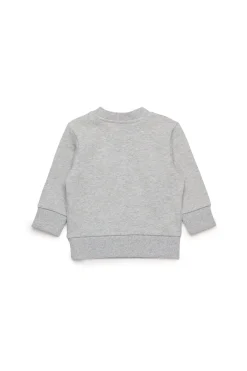 DIESEL Felpa girocollo con logo Oval D effetto used | Bambino Felpe | Oval D By Diesel