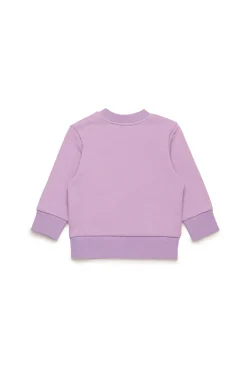 DIESEL Felpa girocollo con logo Oval D effetto used | Bambino Felpe | Oval D By Diesel