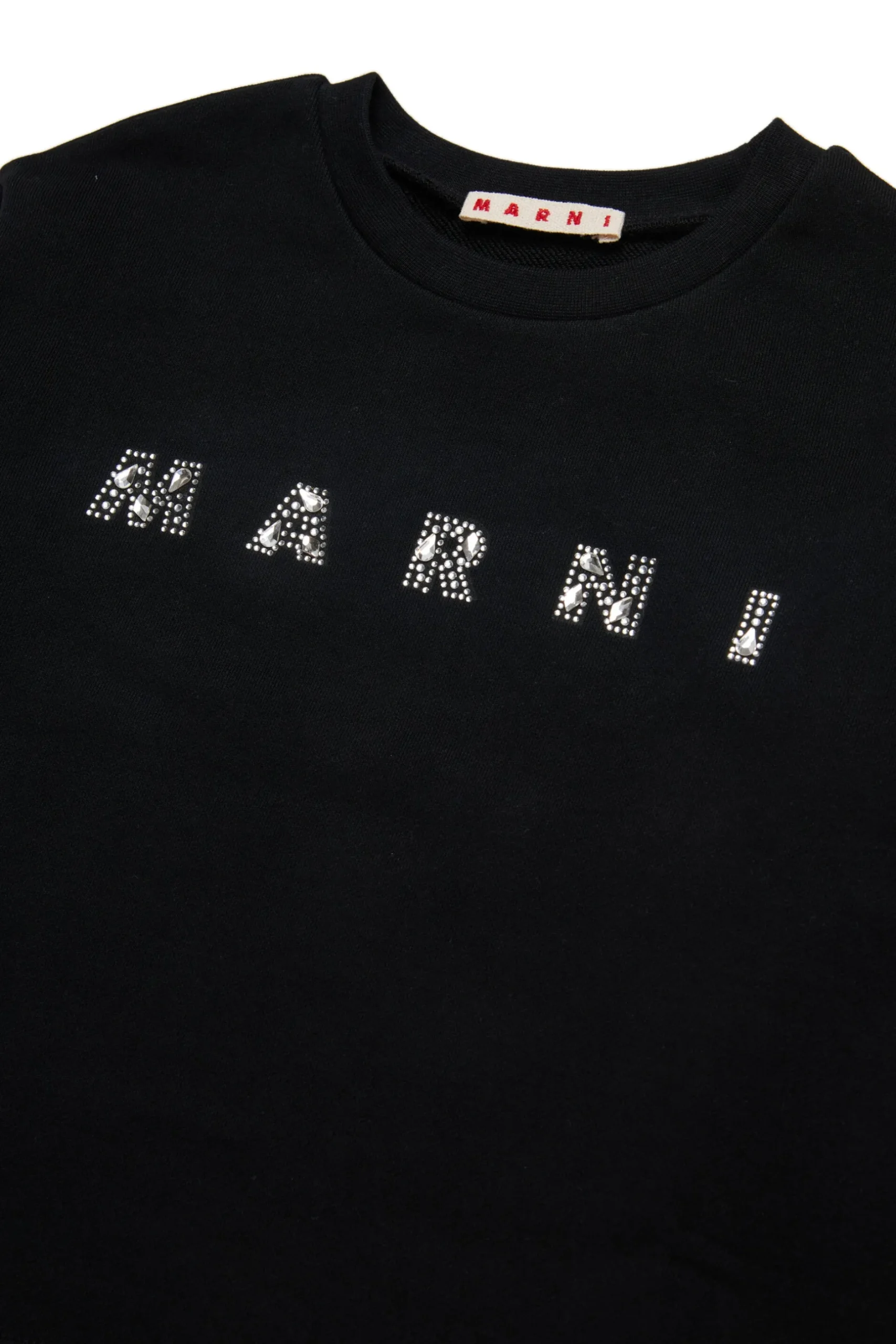 MARNI Felpa girocollo con logo in rhinestones | Bambino Felpe | Logomania