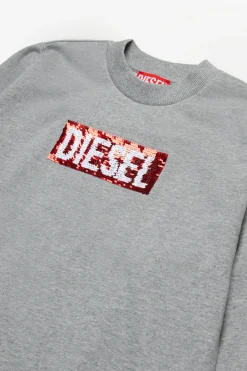 DIESEL Felpa girocollo con logo paillettes | Felpe
