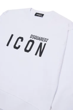 DSQUARED2 Felpa girocollo con logo ICON | Bambino Felpe | Activewear
