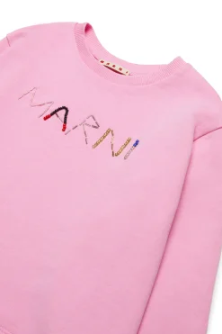 MARNI Felpa girocollo con logo baguette | Felpe