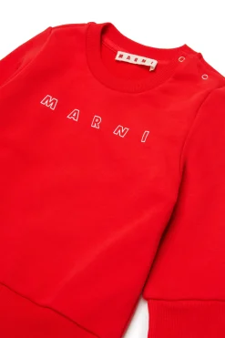 MARNI Felpa girocollo con logo Outline | Bambino Felpe | Logomania