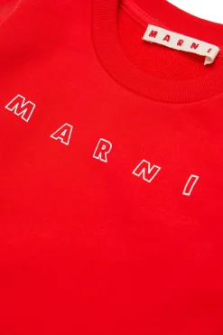 MARNI Felpa girocollo con logo Outline | Bambino Felpe | Logomania