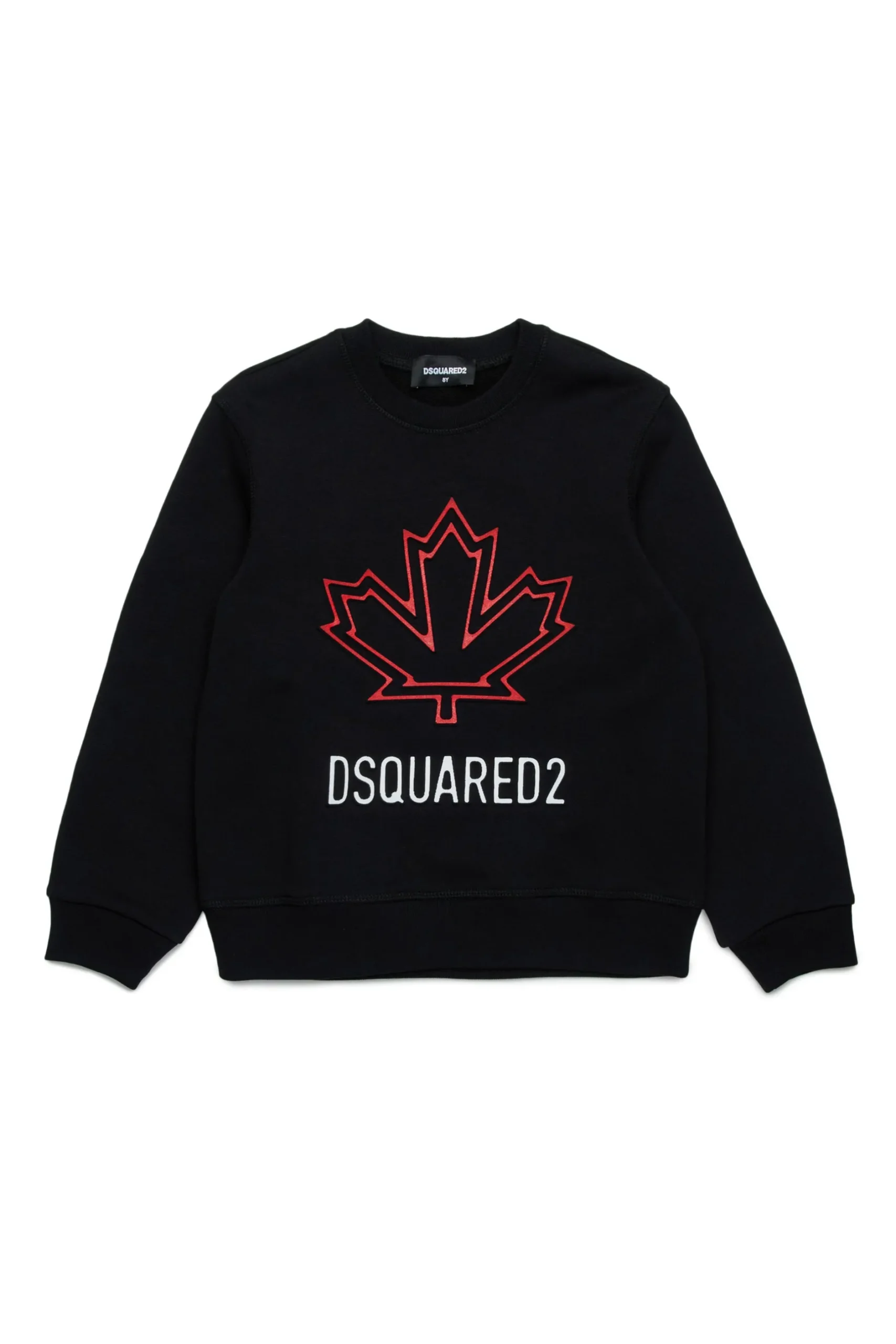 DSQUARED2 Felpa girocollo con Maple Leaf outline | Bambino Felpe | Logomania