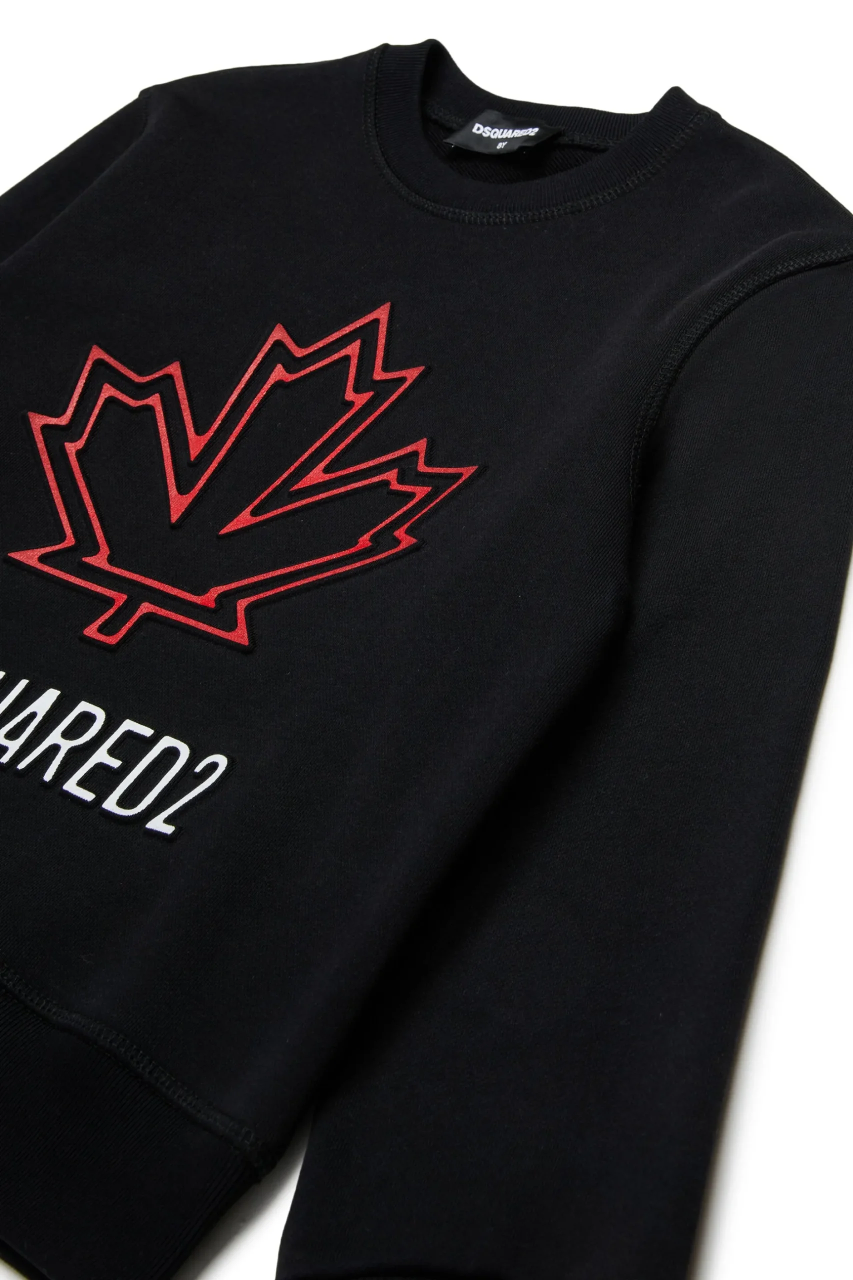 DSQUARED2 Felpa girocollo con Maple Leaf outline | Bambino Felpe | Logomania