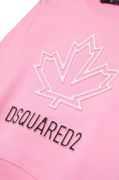 DSQUARED2 Felpa girocollo con Maple Leaf outline | Bambino Logomania | Logomania