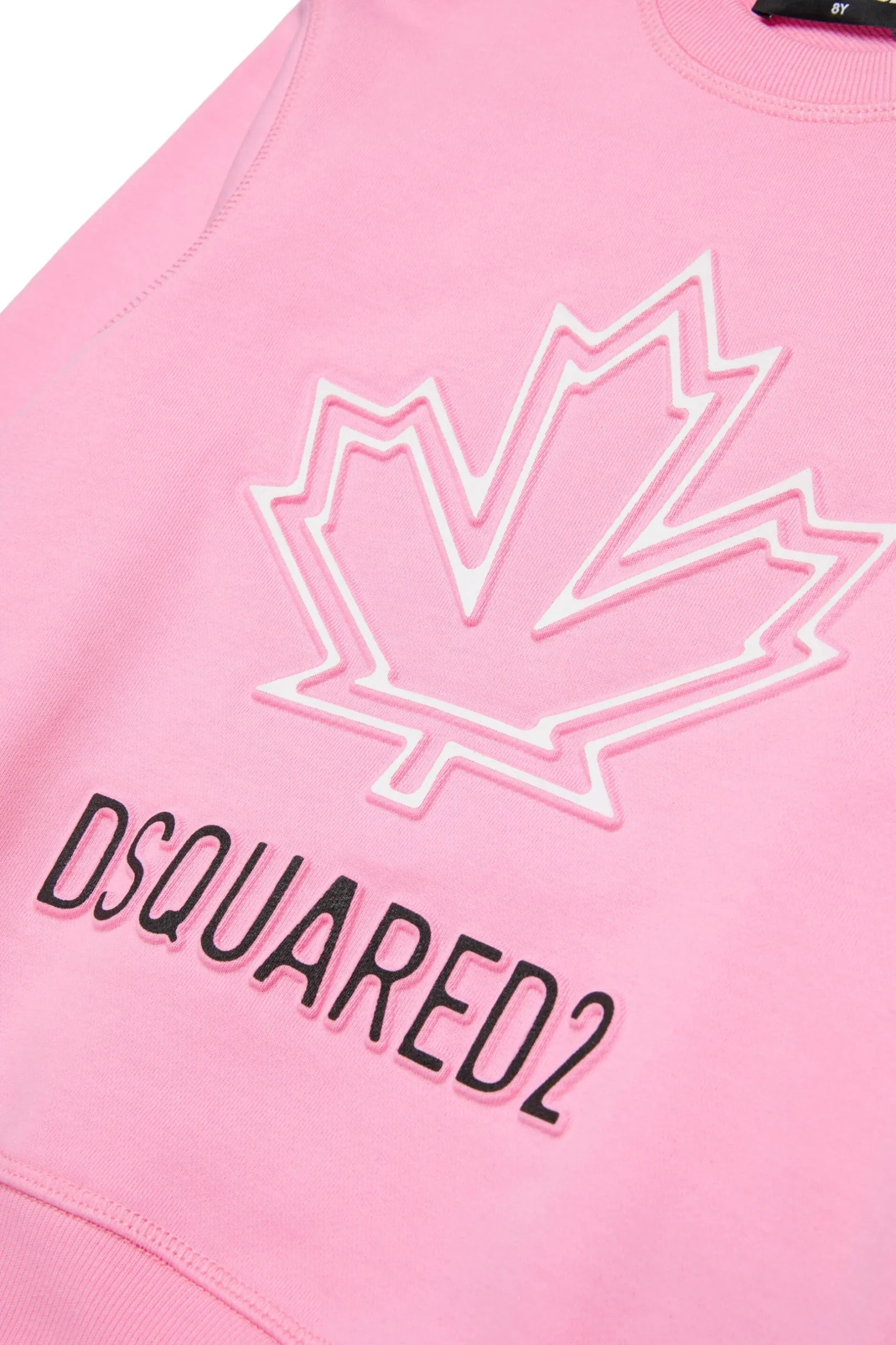 DSQUARED2 Felpa girocollo con Maple Leaf outline | Bambino Logomania | Logomania