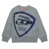 DIESEL Felpa girocollo con maxi logo scudetto | Bambino Felpe | Felpe