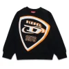 DIESEL Felpa girocollo con maxi logo scudetto | Bambino Felpe | Felpe