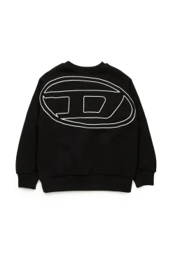DIESEL Felpa girocollo con maxi logo Oval D | Bambino Oval D By Diesel | Oval D By Diesel