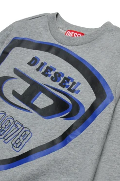 DIESEL Felpa girocollo con maxi logo scudetto | Bambino Felpe | Felpe