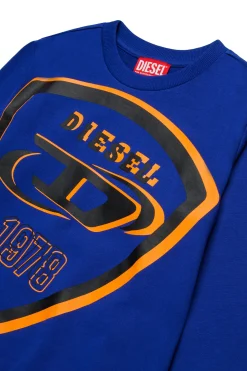 DIESEL Felpa girocollo con maxi logo scudetto | Bambino Felpe | Felpe