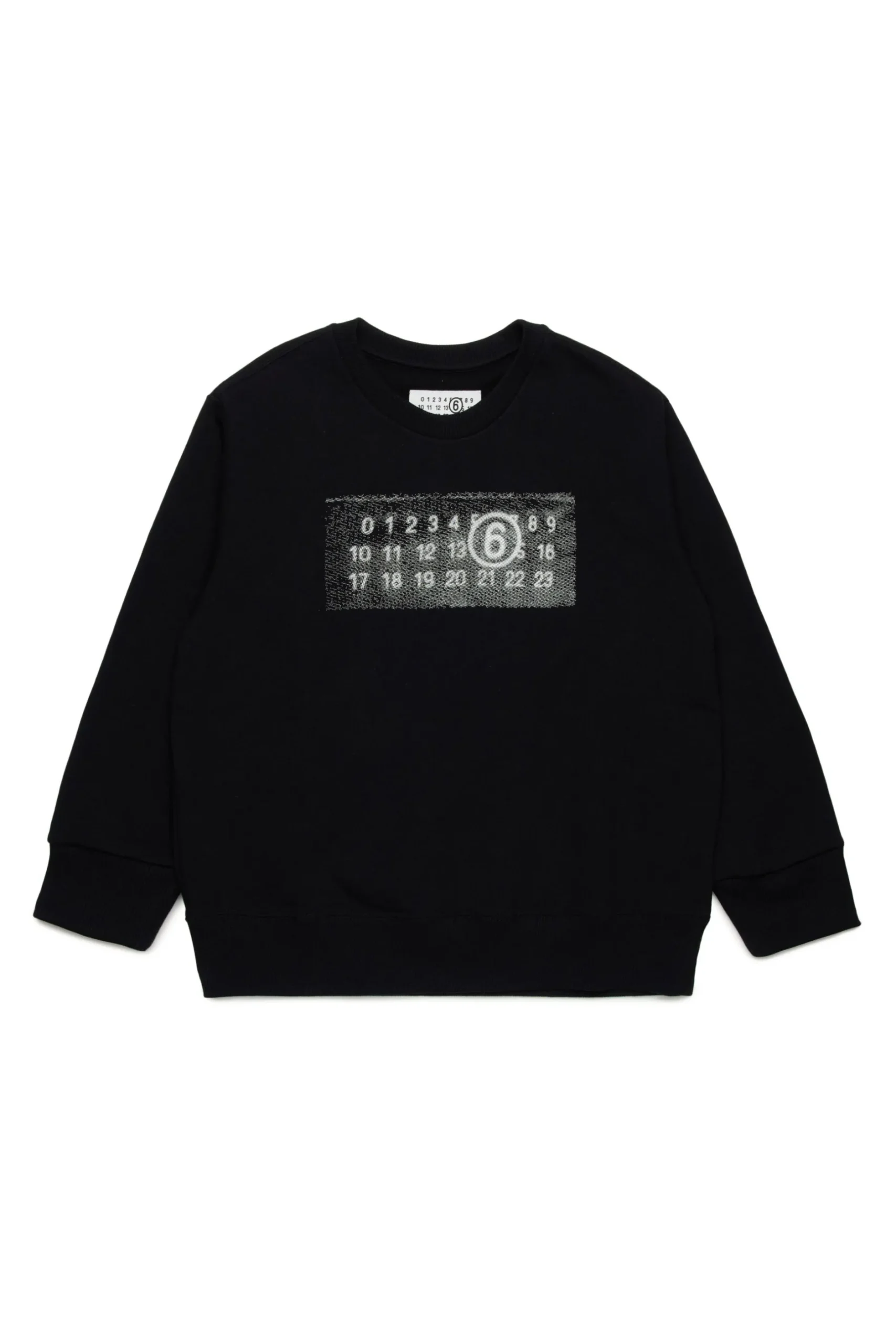 MM6 MAISON MARGIELA Felpa girocollo con Numeric Logo Pixel | Bambino Felpe | Logomania