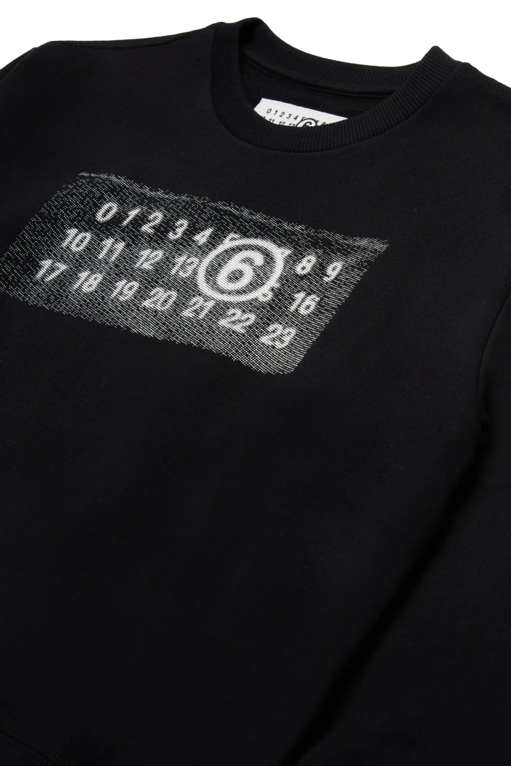 MM6 MAISON MARGIELA Felpa girocollo con Numeric Logo Pixel | Bambino Felpe | Logomania