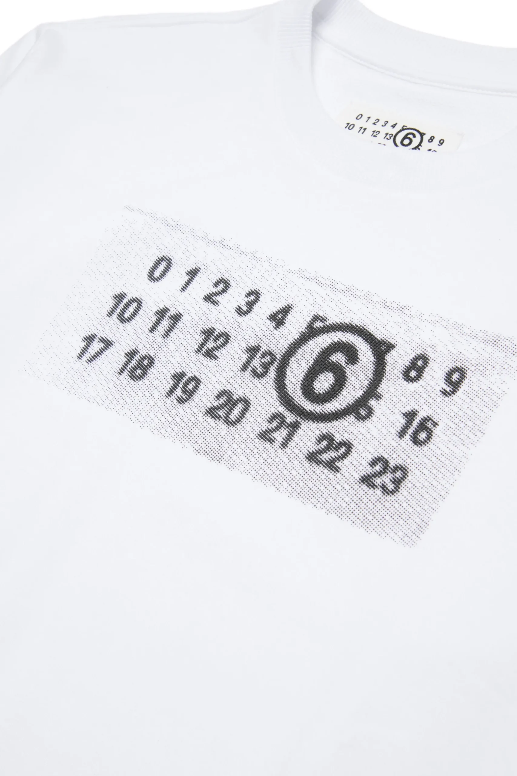MM6 MAISON MARGIELA Felpa girocollo con Numeric Logo Pixel | Bambino Felpe | Logomania