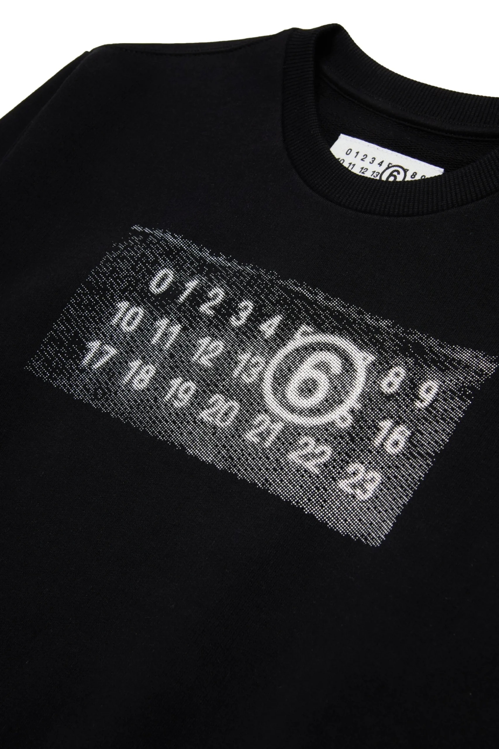 MM6 MAISON MARGIELA Felpa girocollo con Numeric Logo Pixel | Bambino Felpe | Logomania