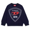 DIESEL Felpa girocollo con stampa logo scudetto | Bambino Felpe