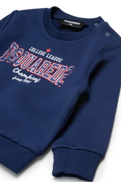 DSQUARED2 Felpa girocollo con stampa college | Bambino Felpe | Activewear