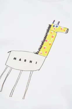 MARNI Felpa girocollo con stampa giraffa | Felpe