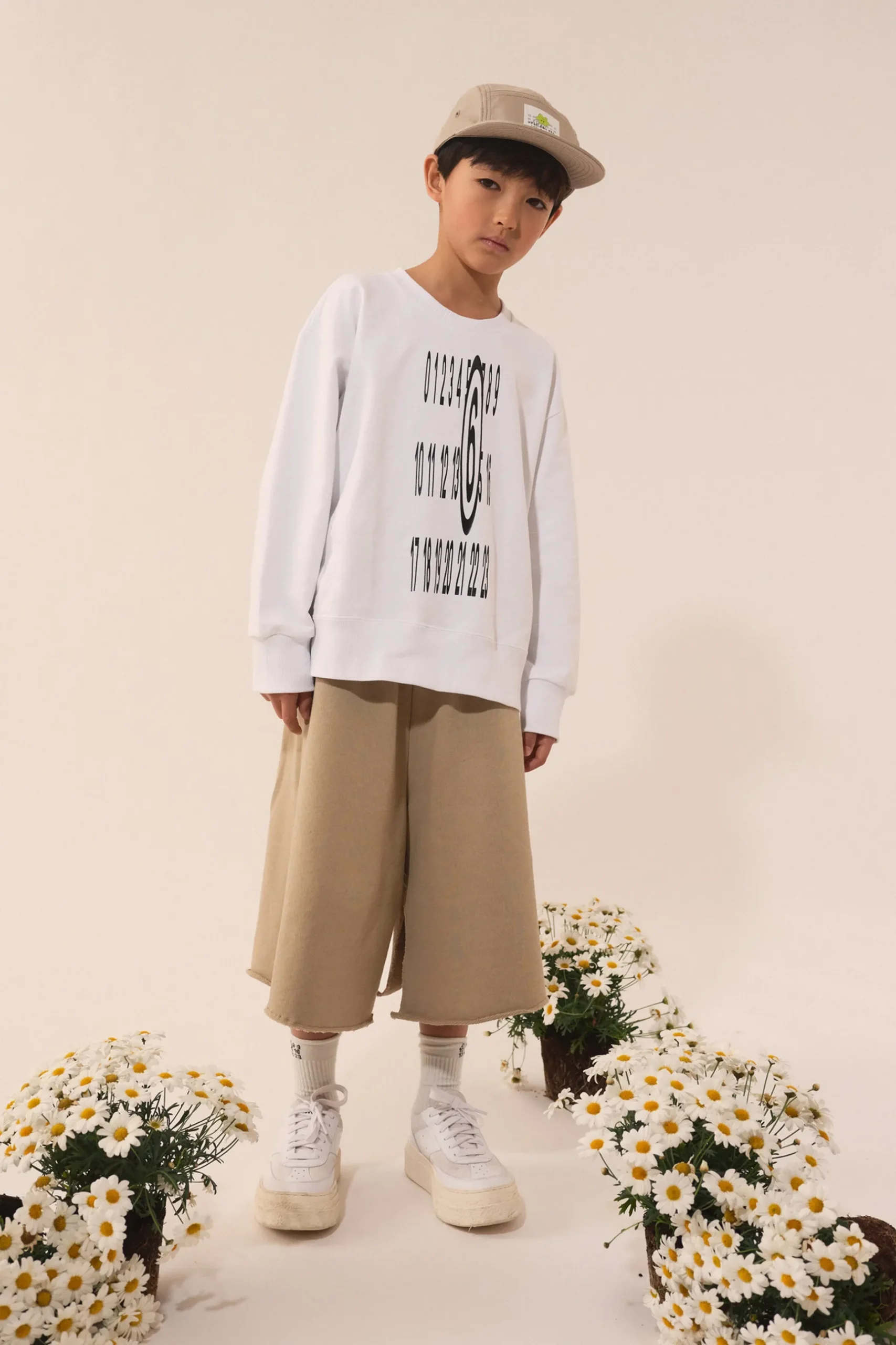 MM6 MAISON MARGIELA Felpa girocollo con Stretched logo | Bambino Felpe | Logomania