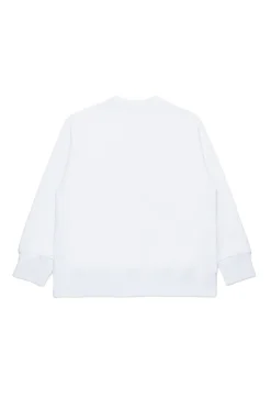 MM6 MAISON MARGIELA Felpa girocollo con Stretched logo | Bambino Felpe | Logomania