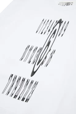 MM6 MAISON MARGIELA Felpa girocollo con Stretched logo | Bambino Felpe | Logomania