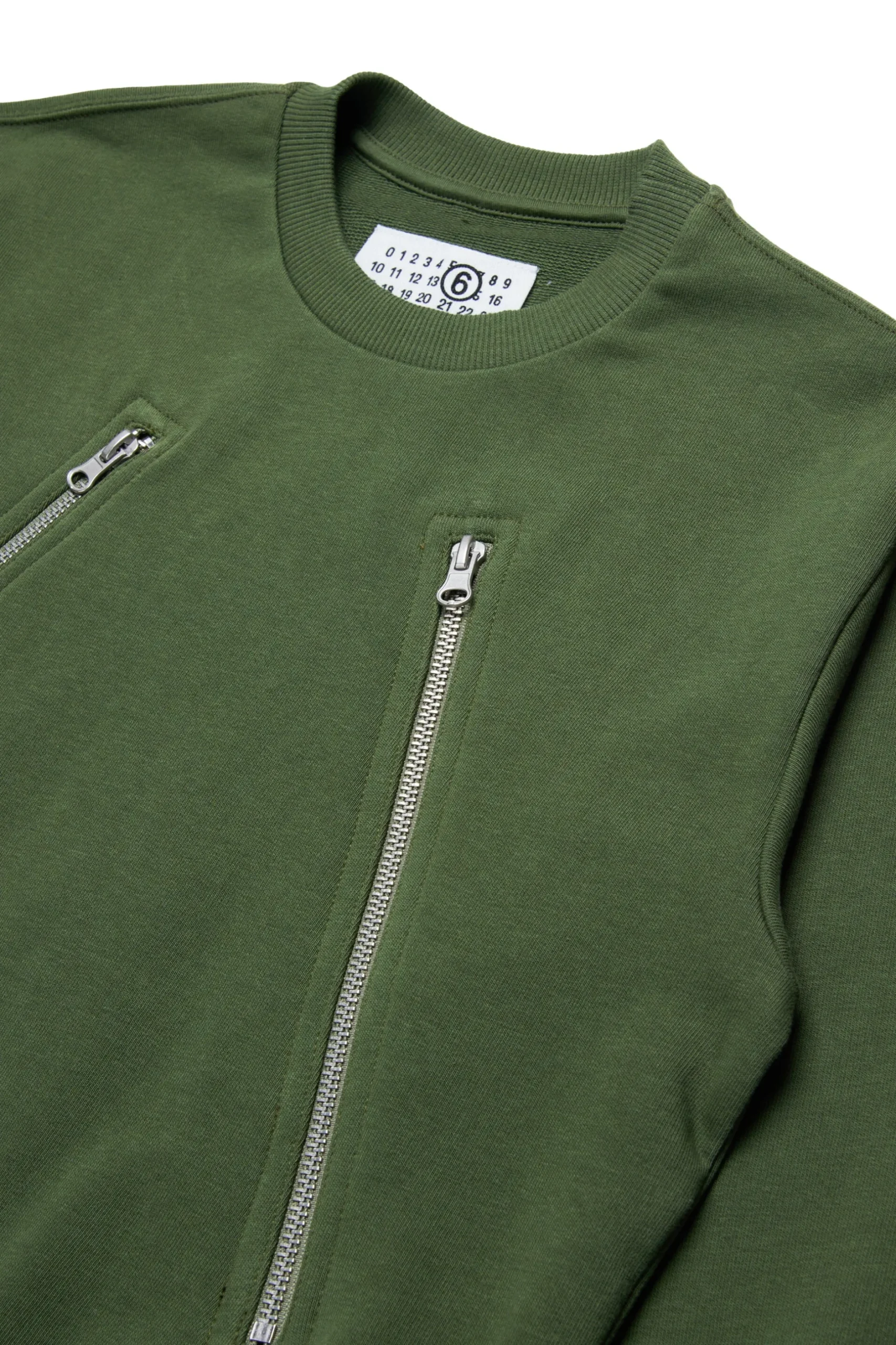 MM6 MAISON MARGIELA Felpa girocollo con zip oblique | Bambino Felpe | Felpe