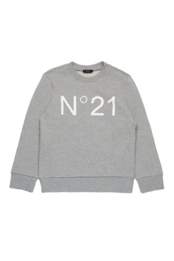 N°21 Felpa girocollo in cotone con logo | Bambino Felpe | Activewear
