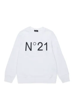 N°21 Felpa girocollo in cotone con logo | Bambino Felpe | Felpe