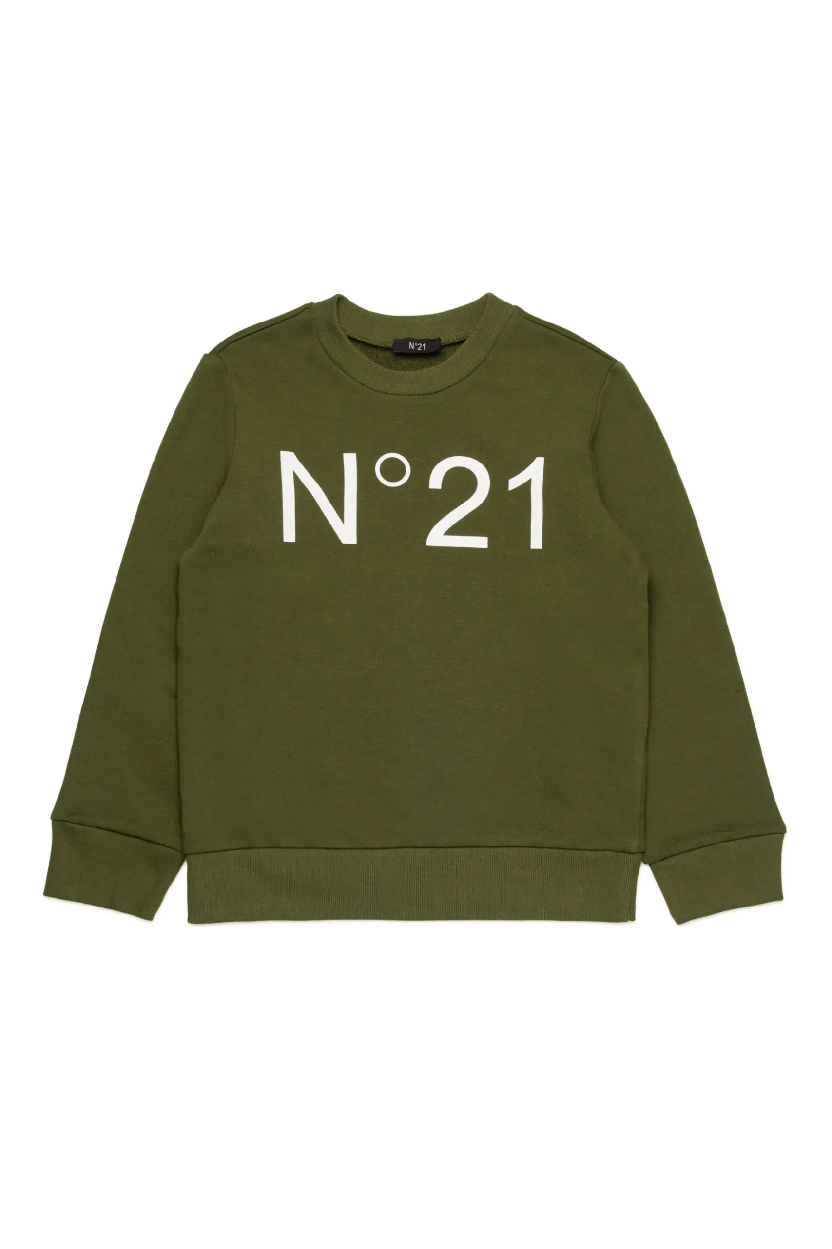 N°21 Felpa girocollo in cotone con logo | Bambino Felpe | Activewear