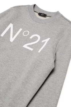 N°21 Felpa girocollo in cotone con logo | Bambino Felpe | Activewear