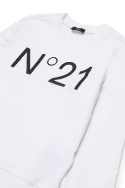 N°21 Felpa girocollo in cotone con logo | Bambino Felpe | Felpe