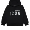 DSQUARED2 Felpa in cotone con cappuccio e logo Icon | Bambino Felpe | Felpe