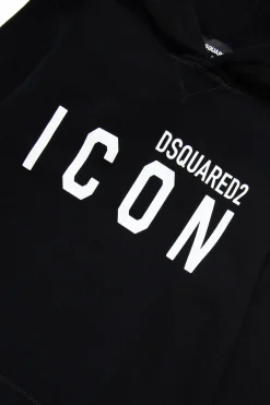 DSQUARED2 Felpa in cotone con cappuccio e logo Icon | Bambino Felpe | Felpe