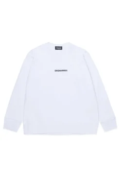 DSQUARED2 Felpa in cotone con logo | Bambino Felpe | Activewear