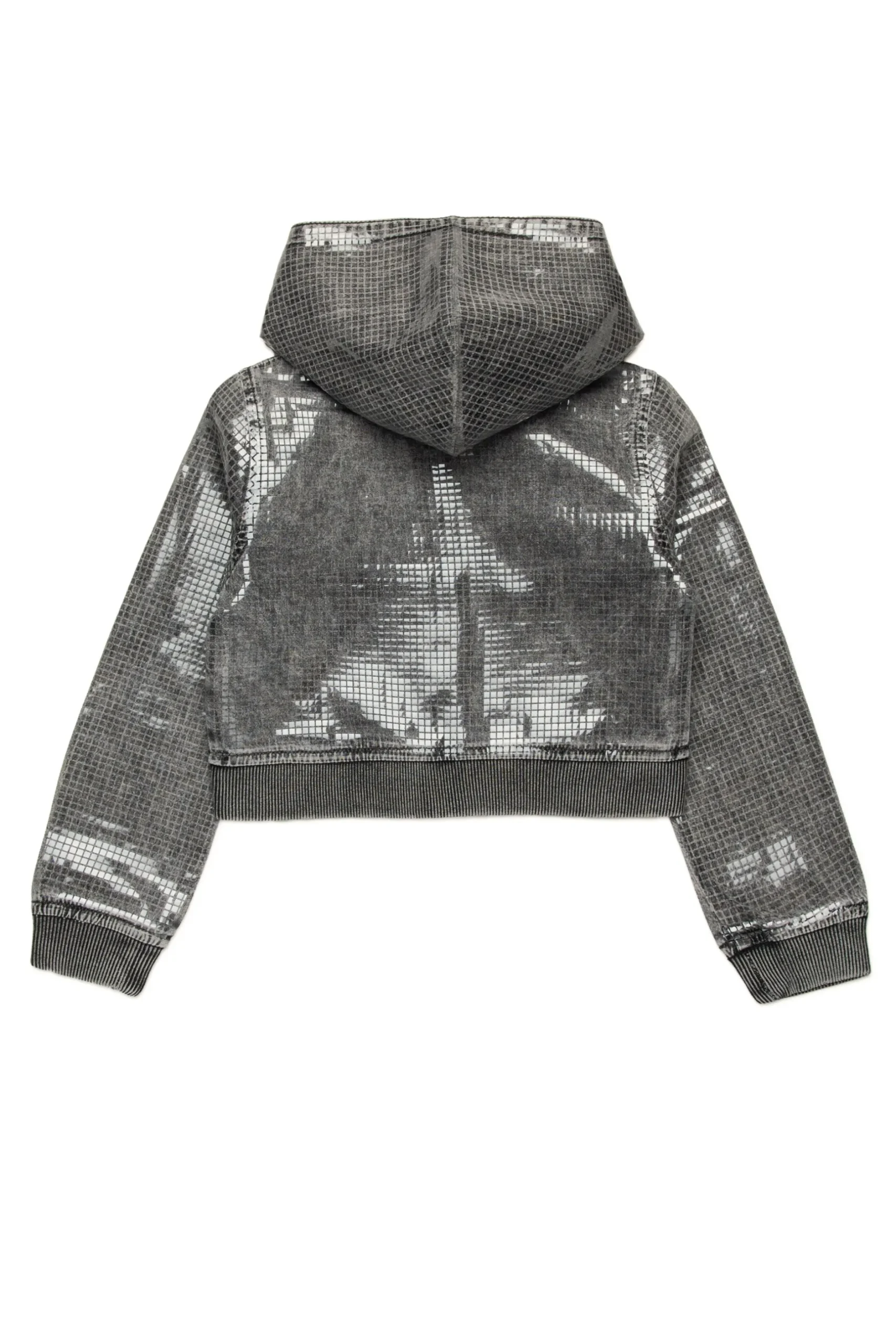 DIESEL Felpa in denim nero con paillettes | Felpe