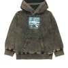 DIESEL Felpa marmorizzata con grafica scudetto | Bambino Felpe