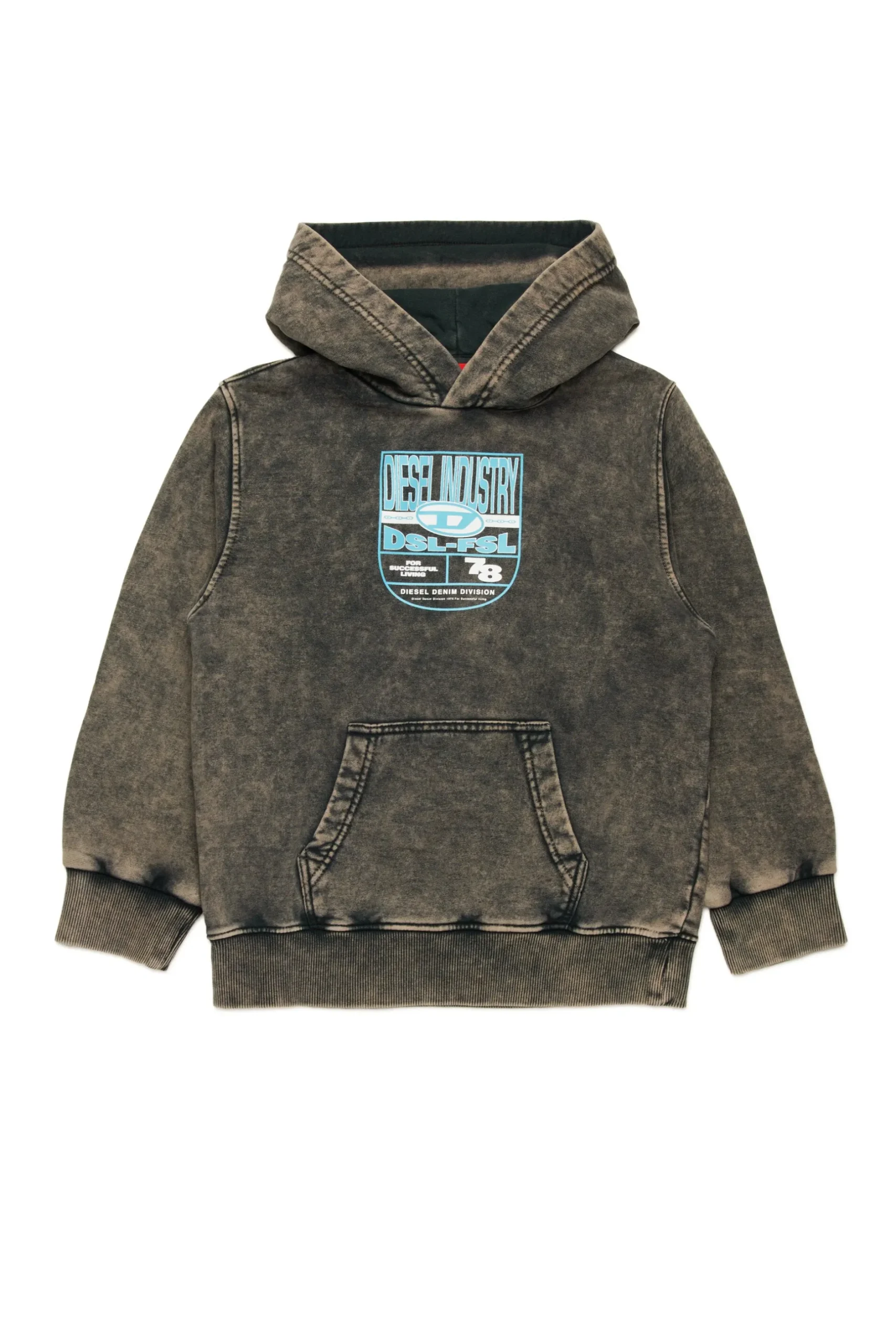 DIESEL Felpa marmorizzata con grafica scudetto | Bambino Felpe