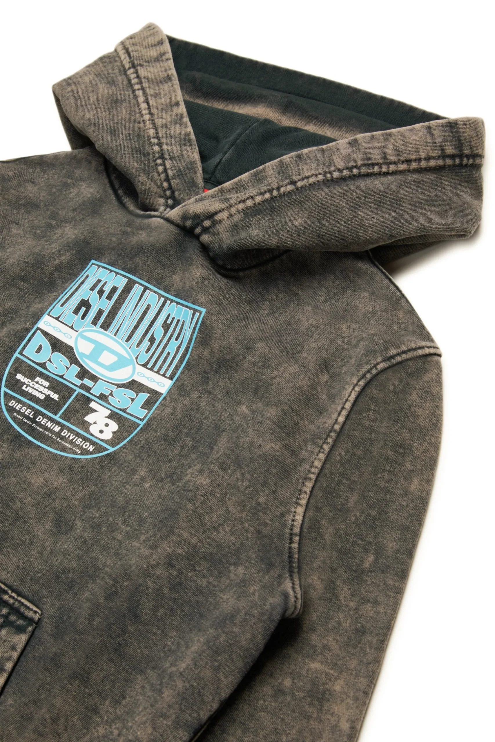 DIESEL Felpa marmorizzata con grafica scudetto | Bambino Felpe