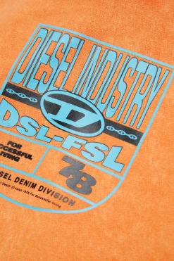 DIESEL Felpa marmorizzata con grafica scudetto | Bambino Felpe