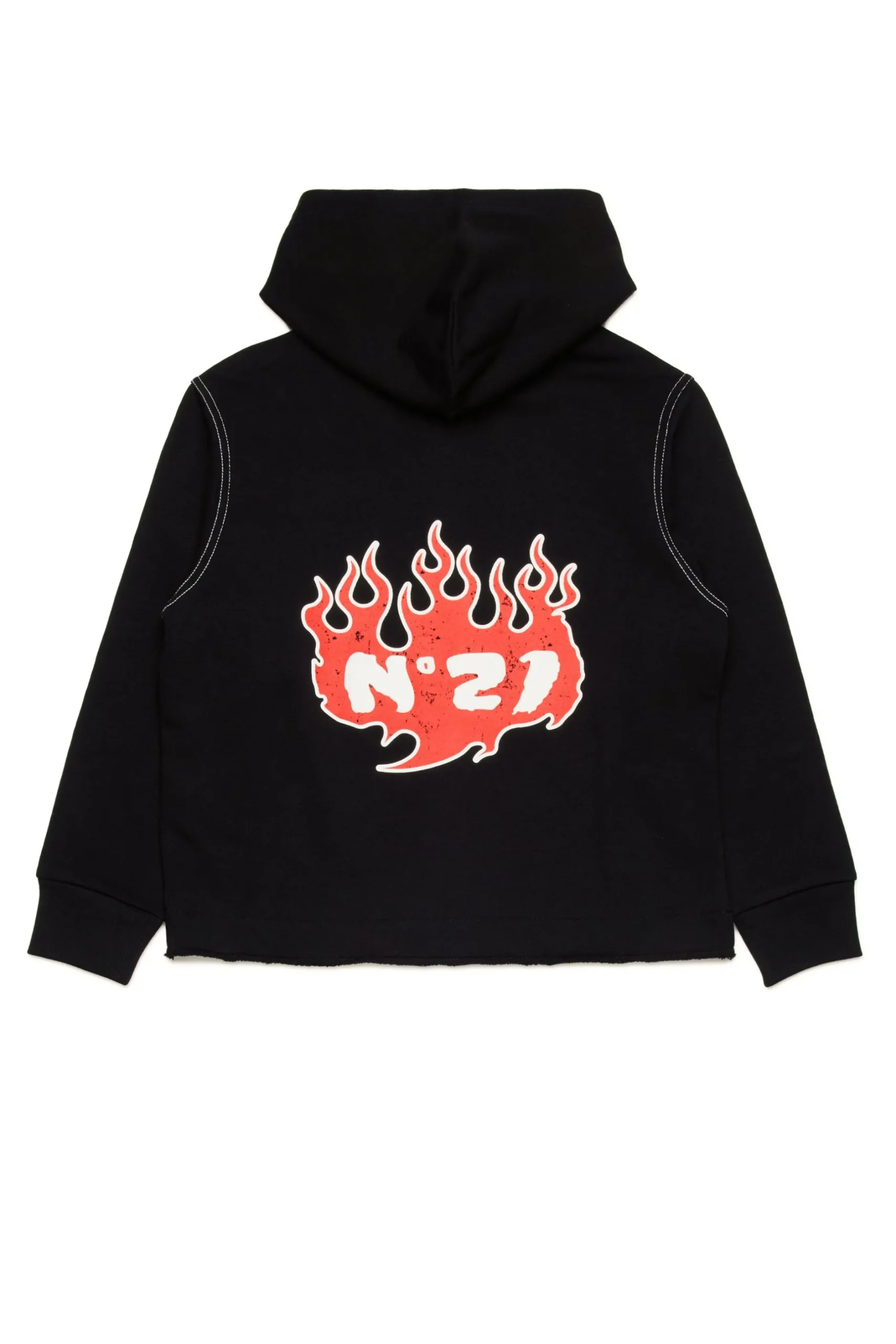 N°21 Felpa oversize con grafica Flames | Bambino Logomania | Logomania