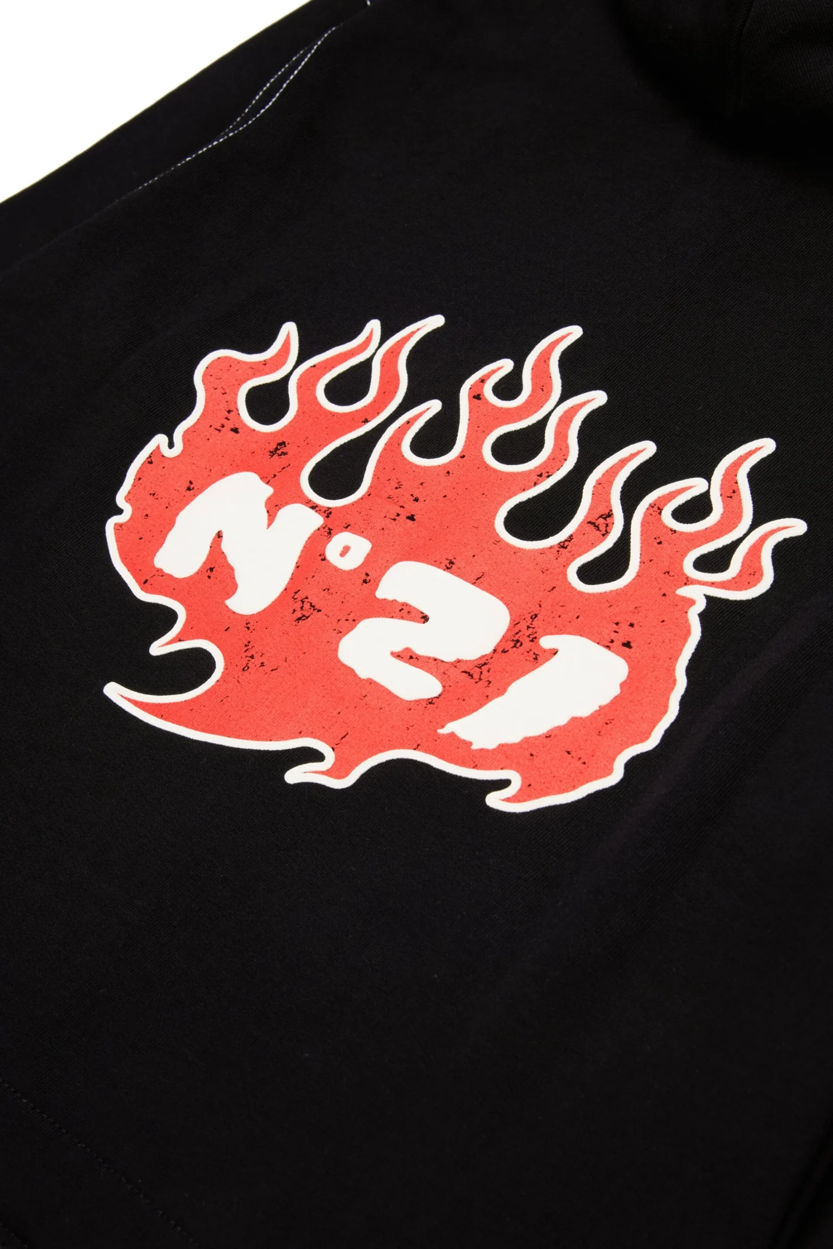 N°21 Felpa oversize con grafica Flames | Bambino Logomania | Logomania