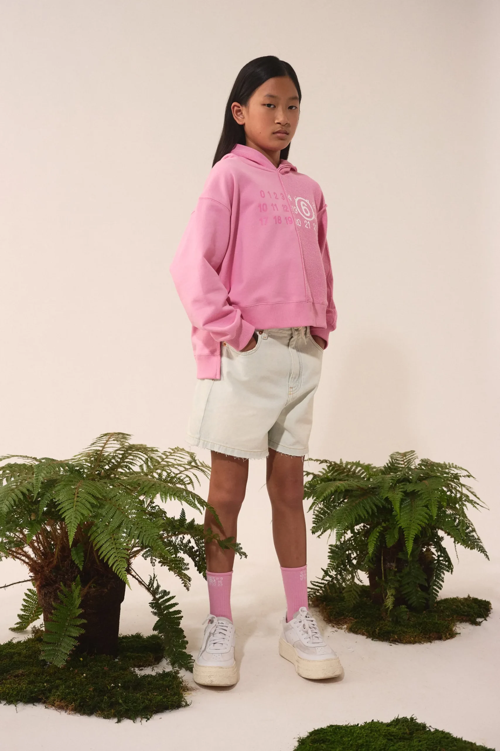 MM6 MAISON MARGIELA Felpa recut con Stamp Numbers | Bambino Felpe | Felpe